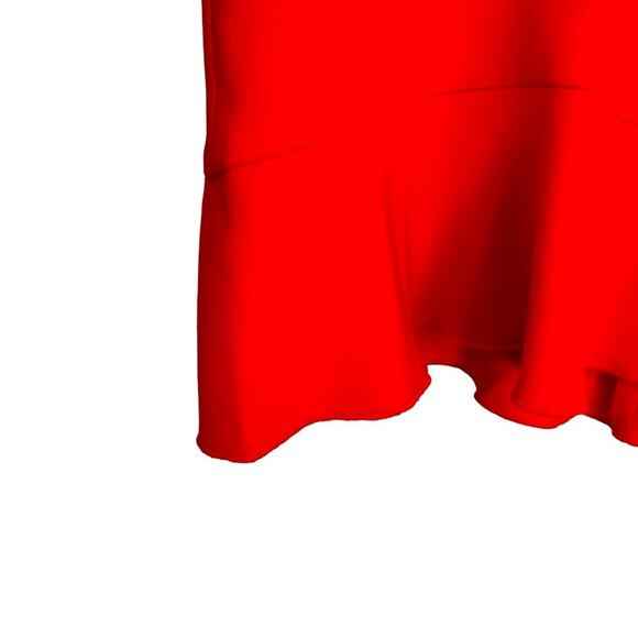 A.L.C. Women's Ann Top Size 6 Cherry Red Crepe Peplum Back Zipper - Picture 6 of 12